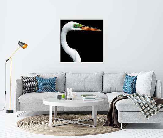 Mock up poster frame in modern interior background, 3D render, 3